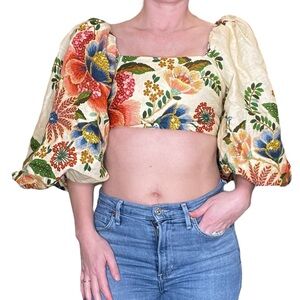 Farm Rio Delicate Garden Crop Top